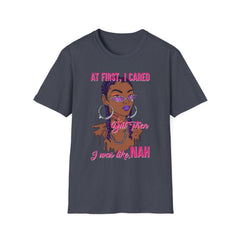 At First I Cared Tattoo Girl Design Tee Shirt