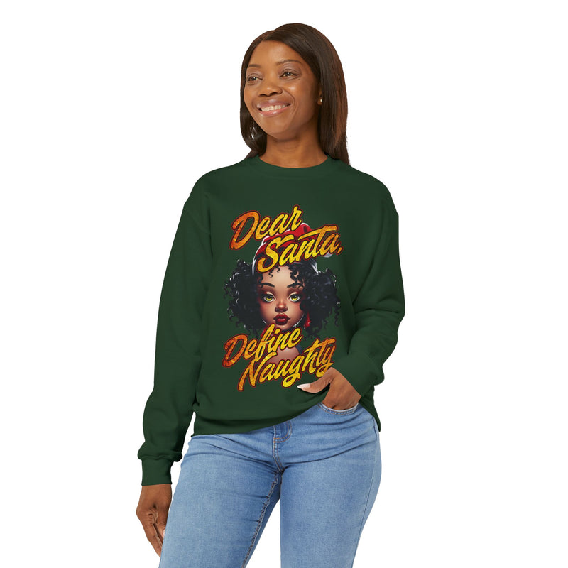 Santa Define Naughty Heavy-Blend Sweatshirt