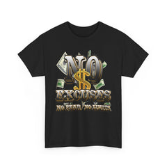 Urban Hustler Unisex Heavy Cotton Tee - NO EXCUSES Money Hip-Hop Design