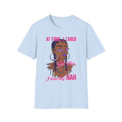 At First I Cared Tattoo Girl Design Tee Shirt