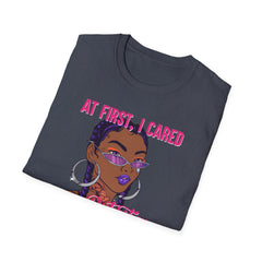 At First I Cared Tattoo Girl Design Tee Shirt