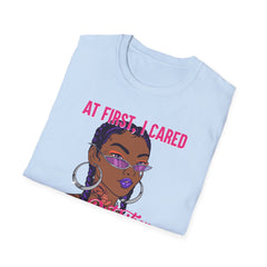 At First I Cared Tattoo Girl Design Tee Shirt