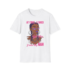 At First I Cared Tattoo Girl Design Tee Shirt