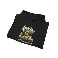 Hooded Sweatshirt - NO EXCUSES Urban Design - Hustler Money Hip-Hop