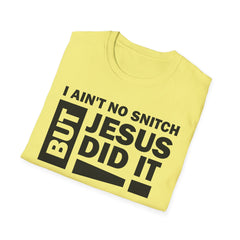 Faith-Inspired Unisex Softstyle Tee - BUT JESUS DID IT