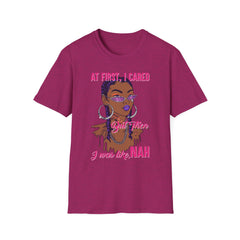 At First I Cared Tattoo Girl Design Tee Shirt