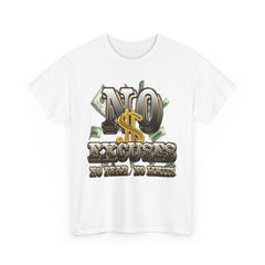 Urban Hustler Unisex Heavy Cotton Tee - NO EXCUSES Money Hip-Hop Design