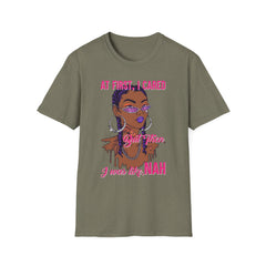 At First I Cared Tattoo Girl Design Tee Shirt